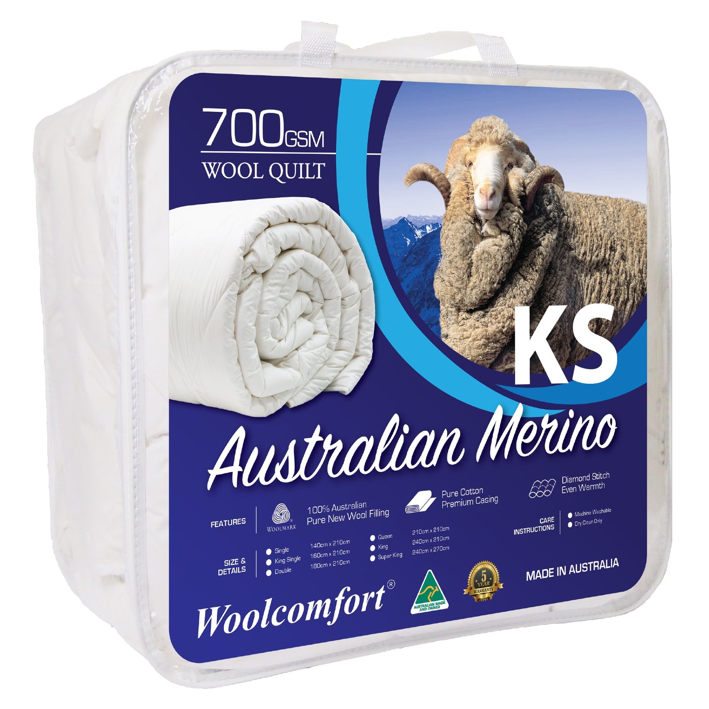 Woolcomfort Australian Merino Wool Premium Quilt
