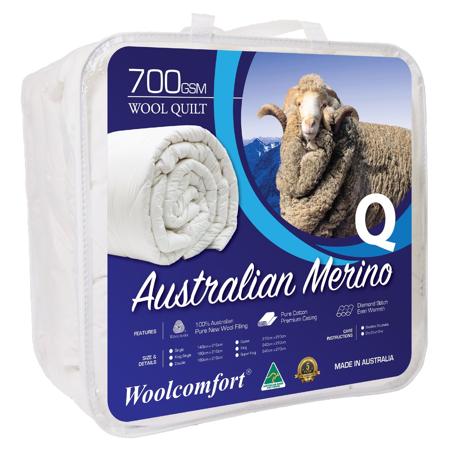 Woolcomfort Australian Merino Wool Premium Quilt