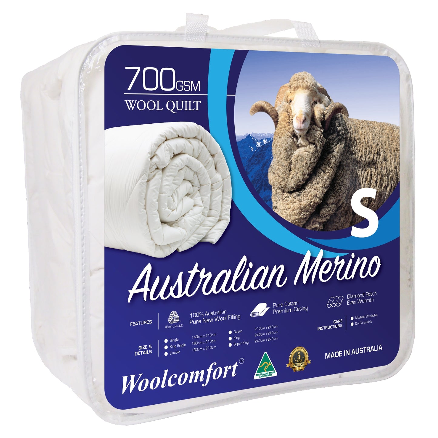 Woolcomfort Australian Merino Wool Premium Quilt