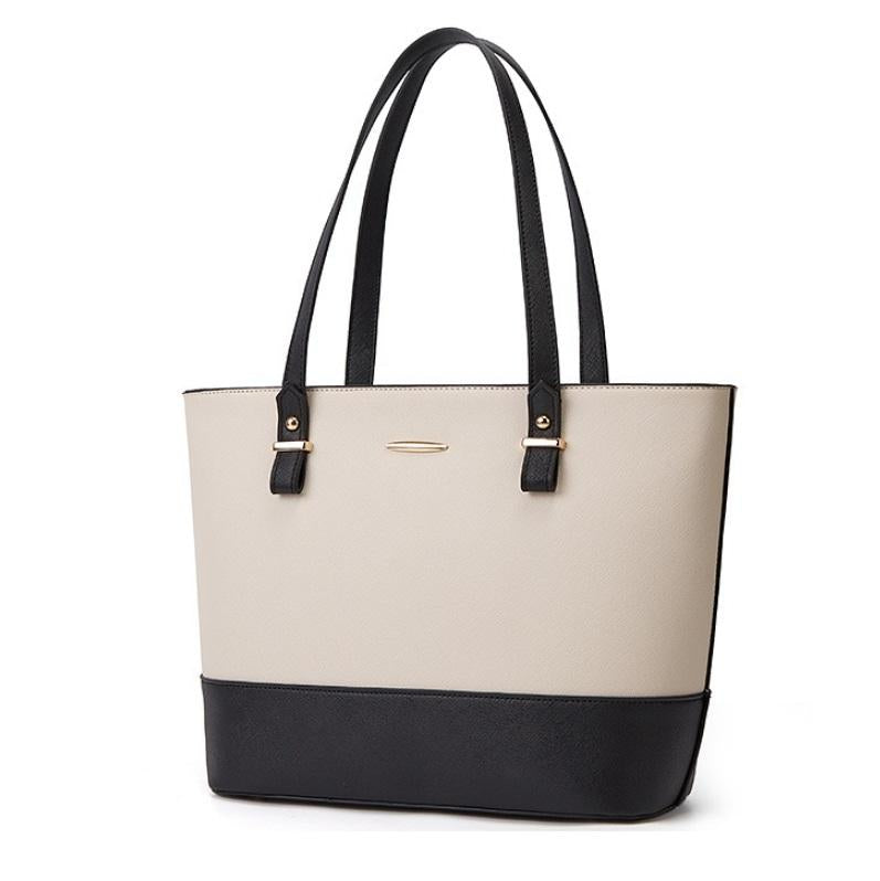 Handbag with Diagonal Design and Letter Detail
