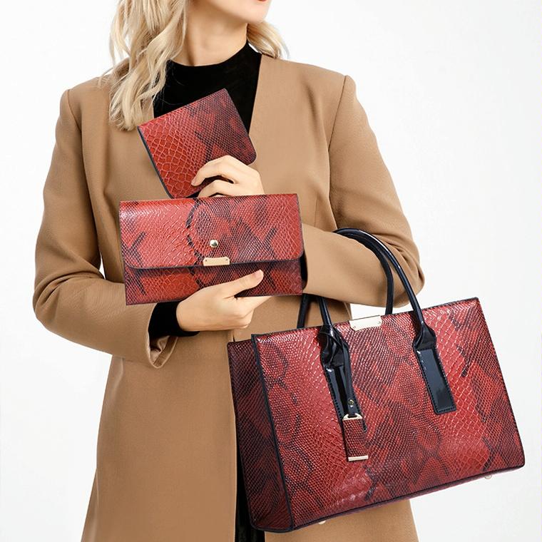 Snakeskin Diagonal Handbag