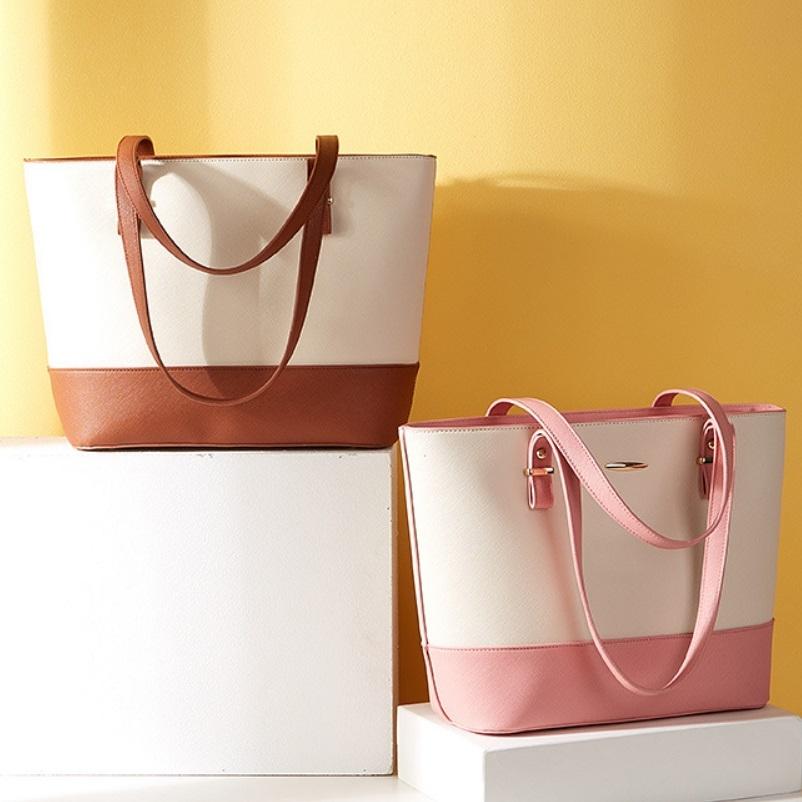 Handbag with Diagonal Design and Letter Detail
