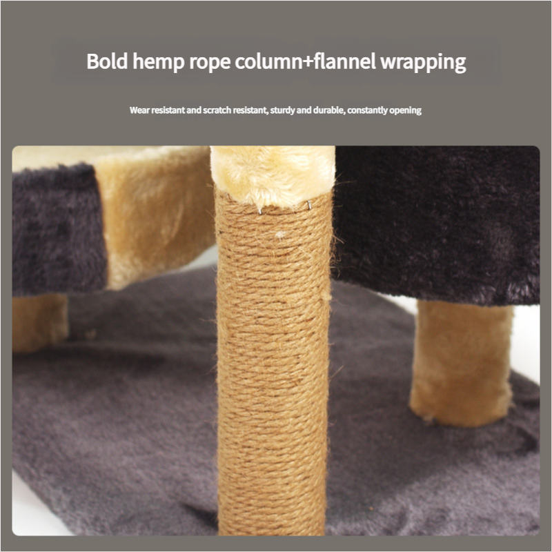 A Cat's Dream Paradise: Natural Solid Wood Cat Climbing Frame for Play and Relaxation