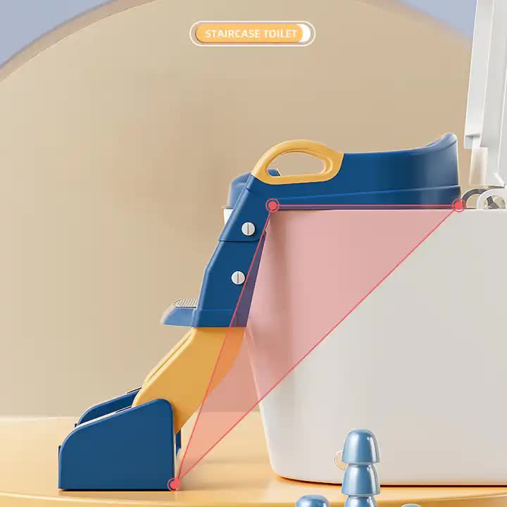 Children's Toilet Trainer Seat – Foldable Potty Ladder with Color Box