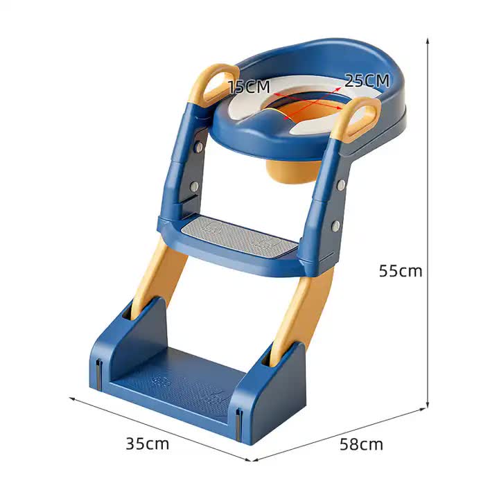 Children's Toilet Trainer Seat – Foldable Potty Ladder with Color Box