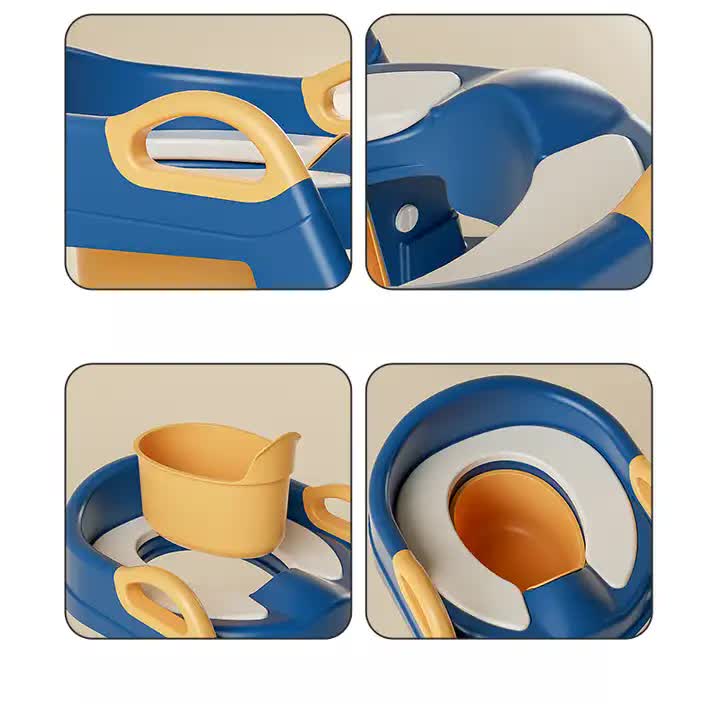 Children's Toilet Trainer Seat – Foldable Potty Ladder with Color Box