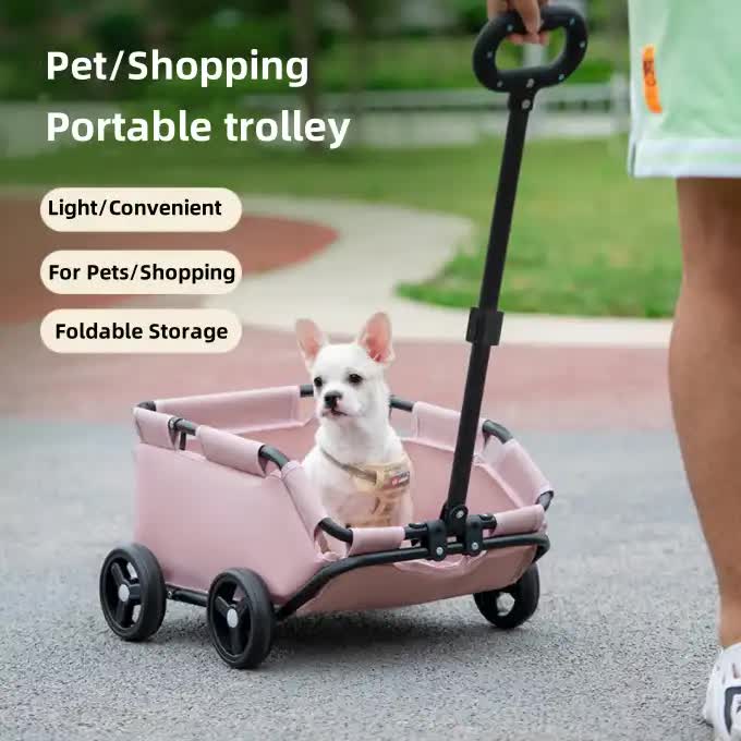 Compact Foldable Pet Stroller for Dogs and Cats