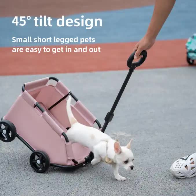 Compact Foldable Pet Stroller for Dogs and Cats