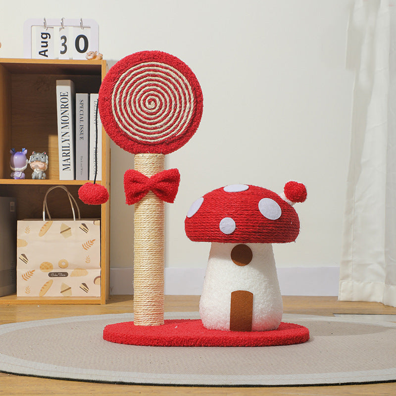 Mushroom Cat Scratching Post - Anti-Slip, No Debris