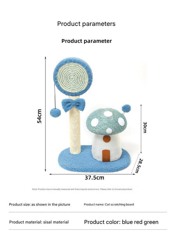 Mushroom Cat Scratching Post - Anti-Slip, No Debris