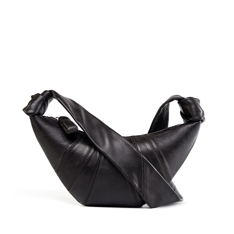 Stylish Croissant Crossbody Bag - Elegant Horn-Shaped Design with Lazy Chic Vibes