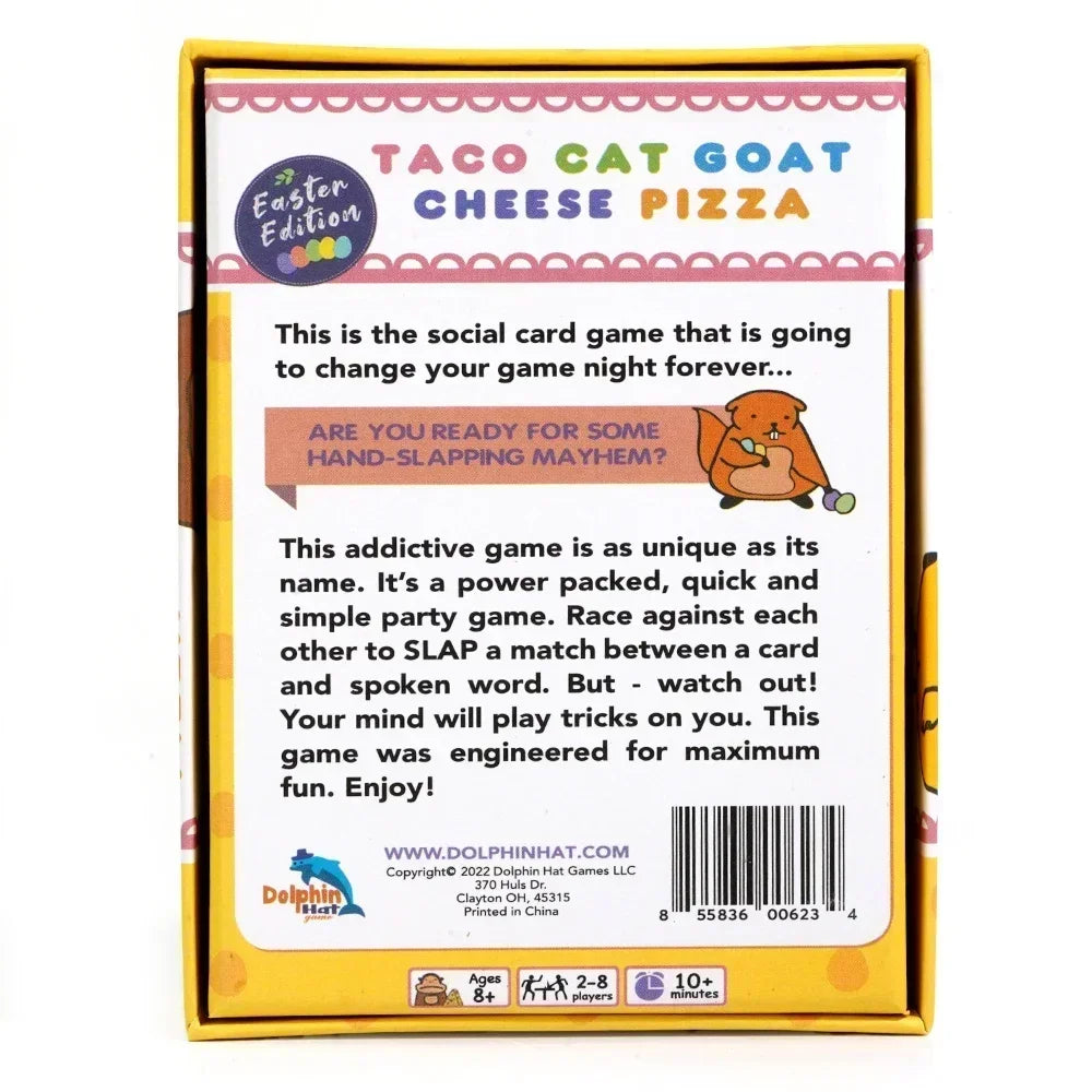 Taco Cat Goat Cheese Pizza Playing Cards - 6 Styles of Funny Party Games for Couples, Friends, and Family