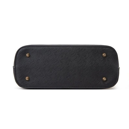 Handbag with Diagonal Design and Letter Detail
