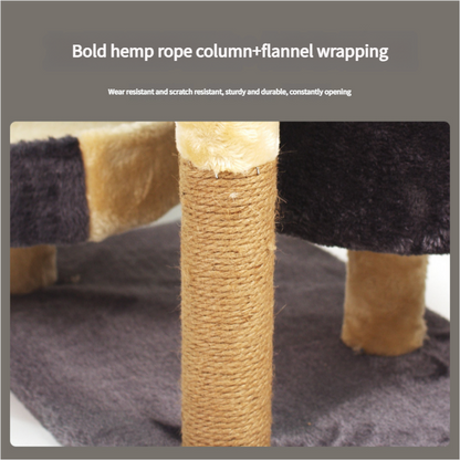 A Cat's Dream Paradise: Natural Solid Wood Cat Climbing Frame for Play and Relaxation