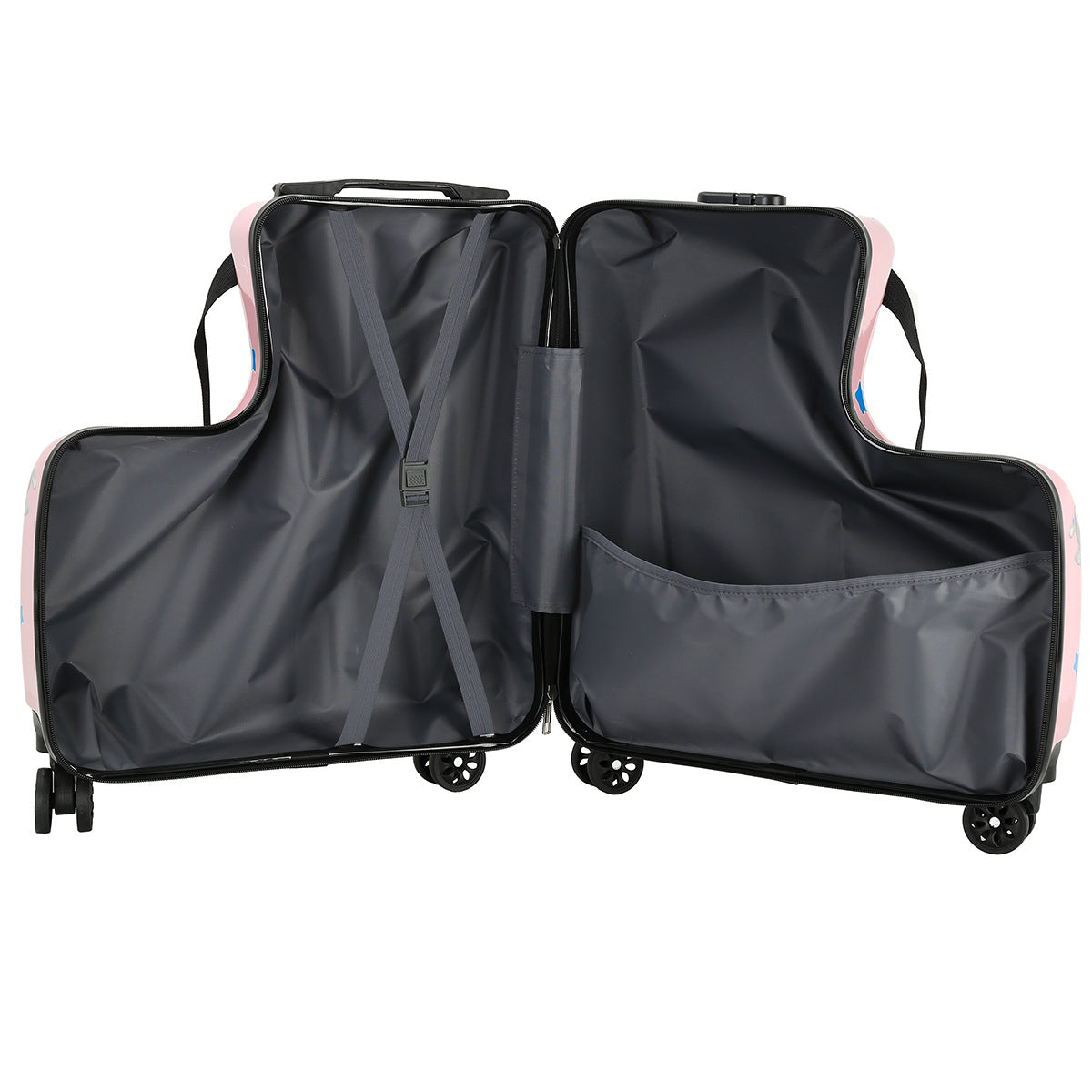 Kids Ride-On Luggage – 20-Inch Cartoon Travel Suitcase