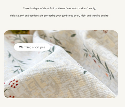 Thick Brushed Cotton 4-Piece Bed Sheet Set