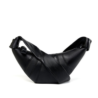 Stylish Croissant Crossbody Bag - Elegant Horn-Shaped Design with Lazy Chic Vibes