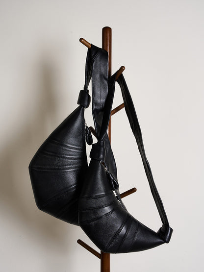 Stylish Croissant Crossbody Bag - Elegant Horn-Shaped Design with Lazy Chic Vibes