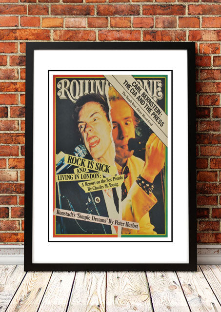 Sex Pistols' Rolling Stone Magazine Cover! - Framed A2