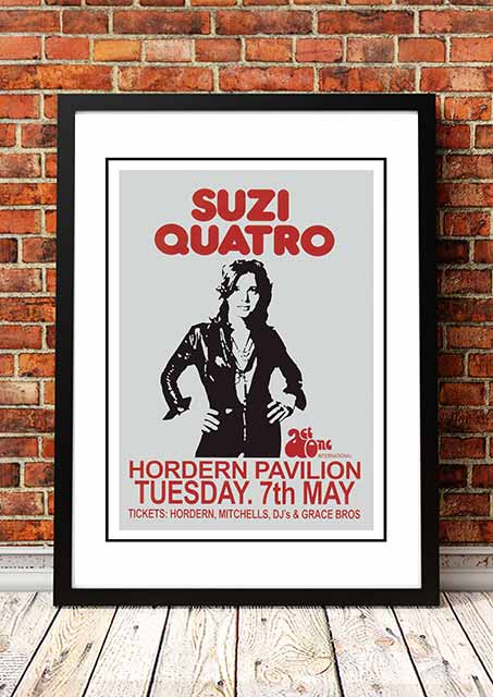 Suzi Quatro ‘Horden Pavilion’ Sydney, Australia Concert Poster 1974 - Framed A6